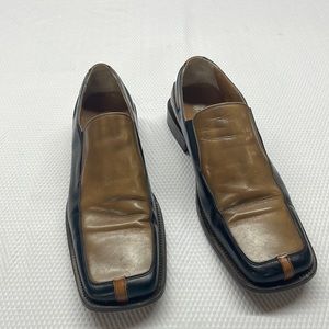 Bottino Hand Made in Italy Slip On Leather Tri-Color Loafers Shoes Size 13